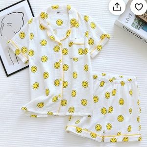 Smiley Cotton Pajamas Set